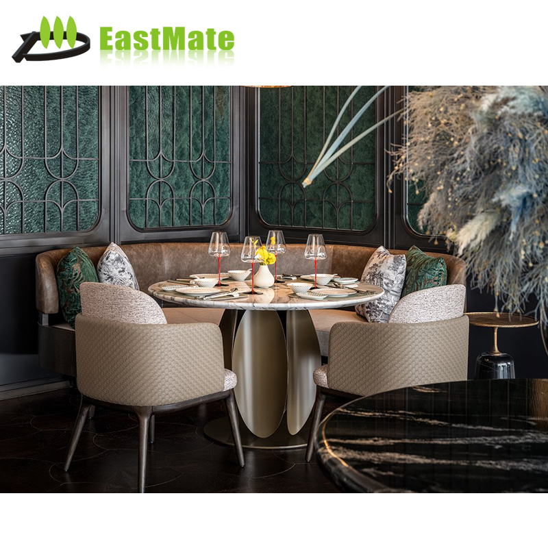 Modern Luxury Traditional Style Dining Kitchen Furniture High-Class 5-Star Hotel Quality Marble Table Chairs for Restaurants