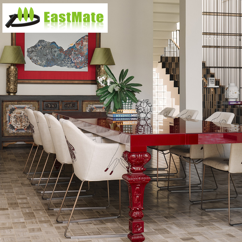 Villa Dining Room Furniture Table Chair Set, Modern Light Luxury Style Solid Wood Table  Dining Chair, Whole House Custom Villa Furniture Package