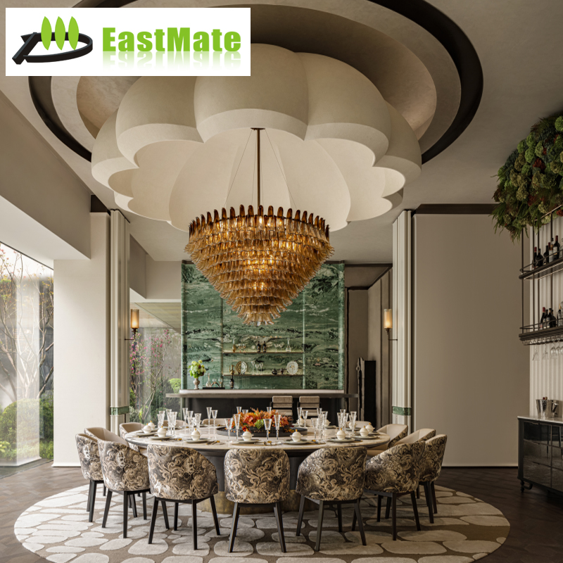 High-End Luxury Hotel Villa Whole House Custom, Italian Minimalist Luxury Style, Living Room Modular Sofa, Bedroom Leather Bed, Dining Marble Table