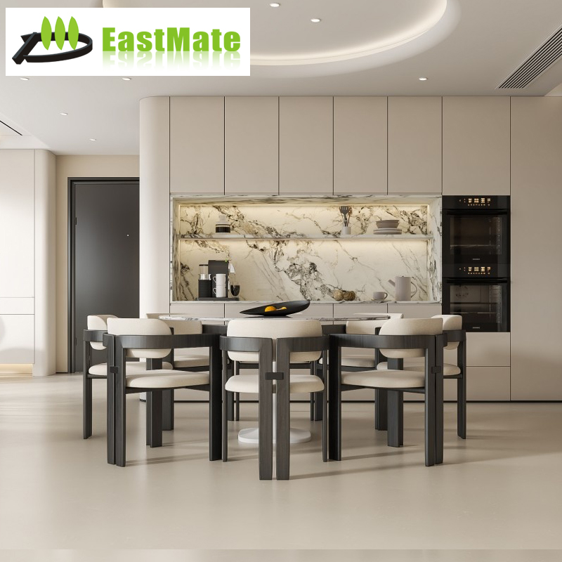 Italian Minimalist Villa Furniture Whole House Custom, Living Room Modular Sofa Bedroom Floating Bed Dining Marble Table, One-Stop Package