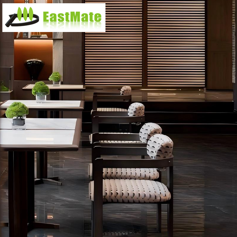 Luxury Hotel Restaurant Furniture Set, Modern Dining Tables and Chairs, Solid Wood Frame, Premium Upholstery, Elegant Design for Fine Dining and VIP Dining Hall