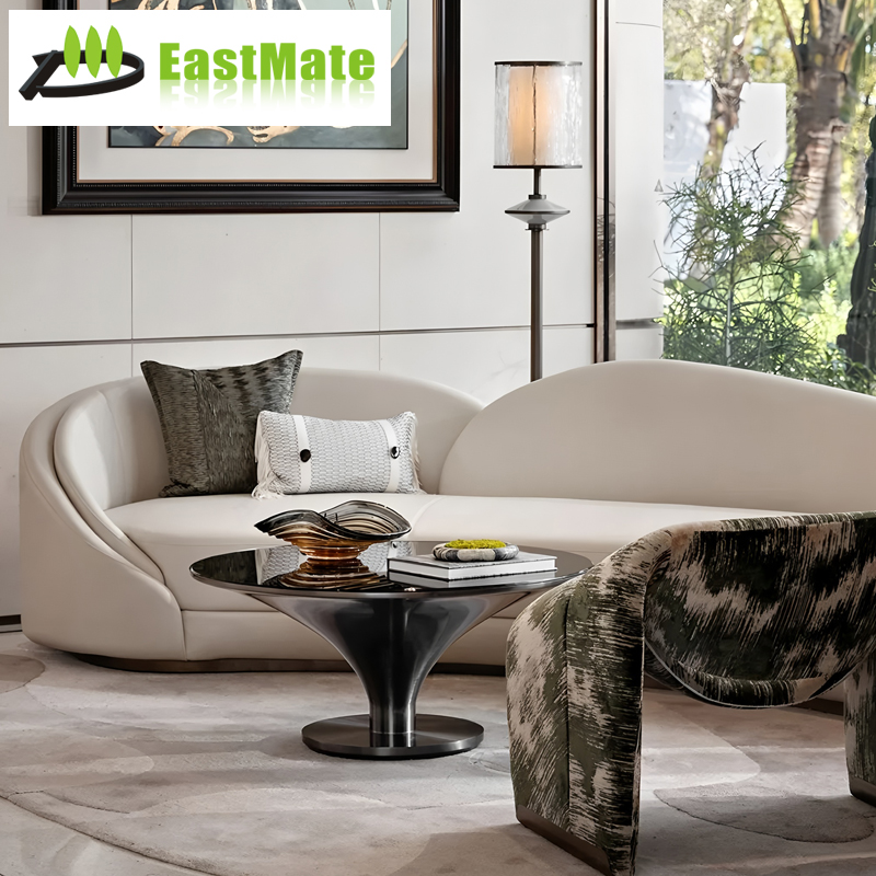 Hospitality FF&E Villa Large Size Living Room Sofa OEM ODM Solid Wood Base Sectional Couch Commercial Grade Wear‑Resistant Upholstery Complete Sofa Furniture Set For Luxury Villa Bulk Order Supply